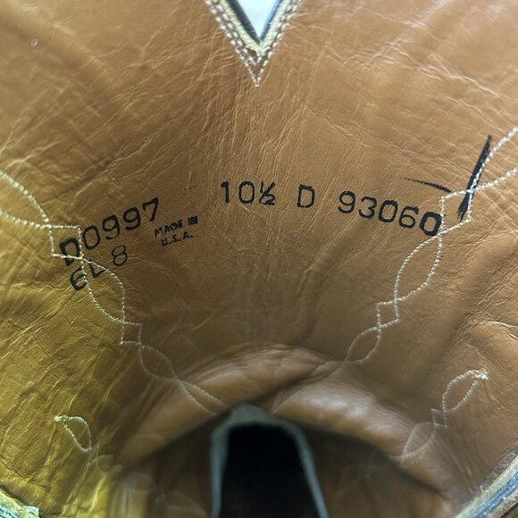 Lucchese Classics D0997 Vintage Smooth Quill Ostrich Cowboy Boots Mens 10.5 D - Picture 4 of 12